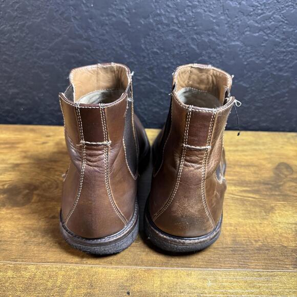 Johnston & Murphy Boots‎ Mens Size 9.5 Brown Leather Chelsea Ankle Dress Casual - Picture 4 of 7